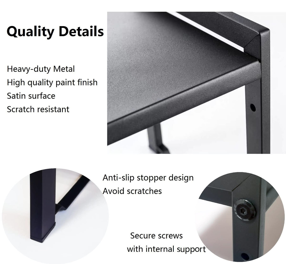 Urhomey plus expandable shelf depth 7-9 inches, fitting pantry or counter spaces.