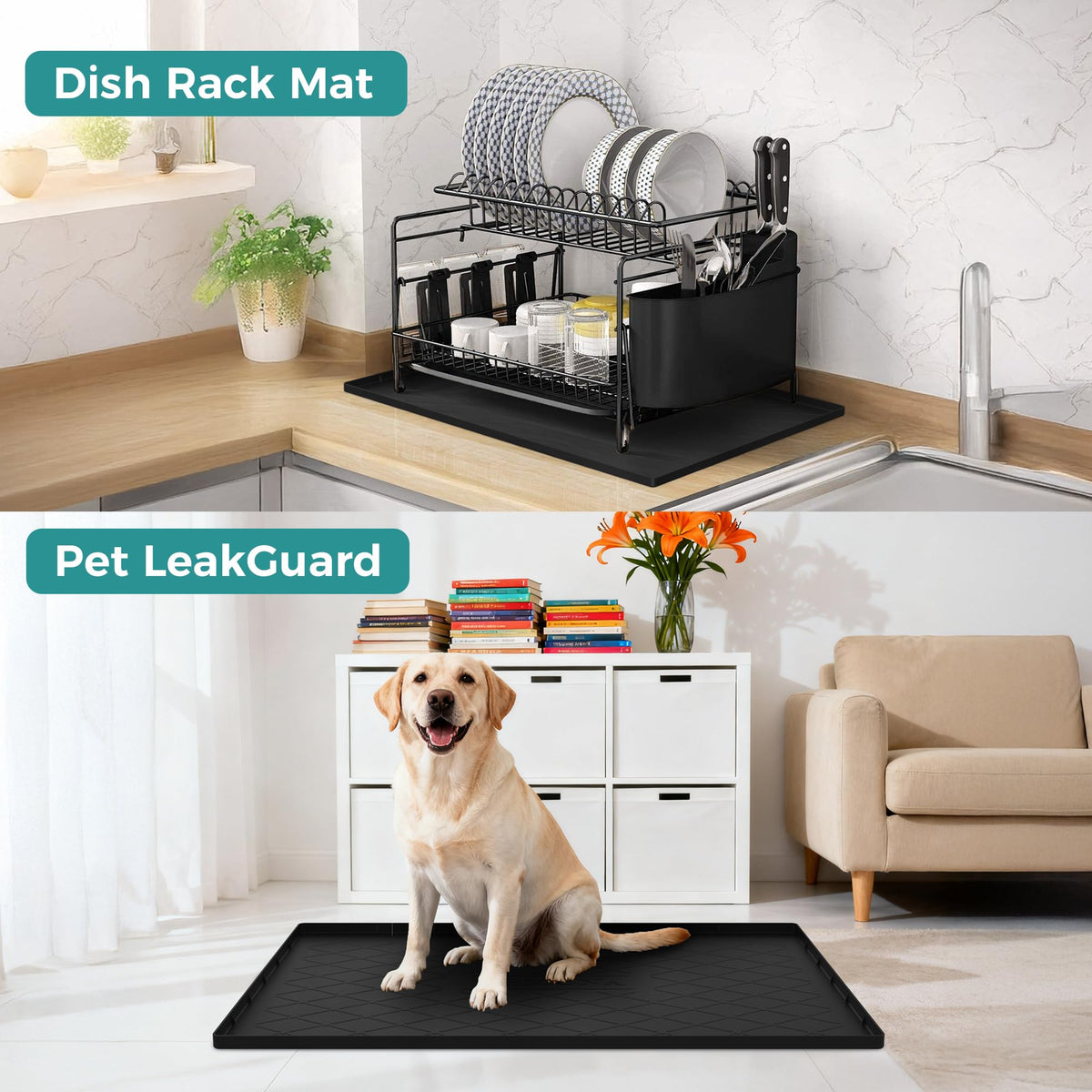 URMONA boot tray mat protects floors from water and dirt