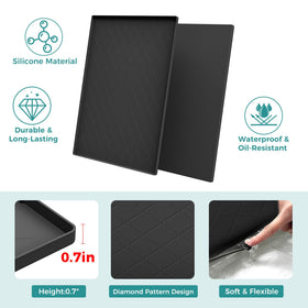 URMONA silicone kitchen cabinet liner guards against spills and stains