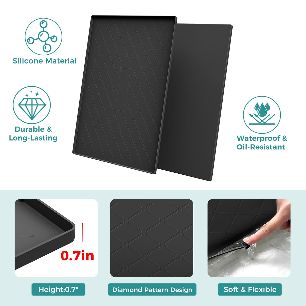 URMONA kitchen cabinet liner shields cabinets with durable silicone protection
