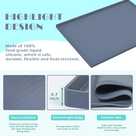 URMONA waterproof kitchen-bath mat shown as a versatile liner and protector.