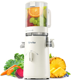 URVIBY 2in1 juicer assembly view showing quick setup and easy operation.