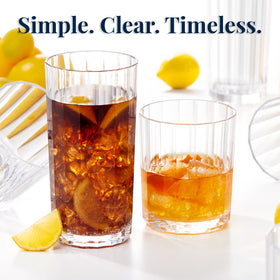 US Acrylic crystal-clear appearance complements any table setting, casual to formal