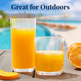 US Acrylic versatile volume options fit cocktails, water, or breakfast drinks