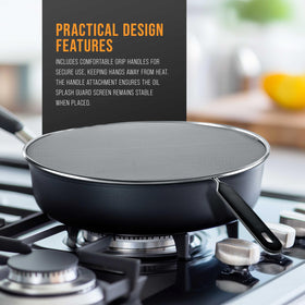 U.S. Kitchen Supply 8-inch guard for small saucepans and pots.