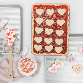 USA Pan half sheet pan with fluted surface for even browning
