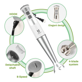 UTALENT 5-in-1 attachments with milk frother for café-style drinks