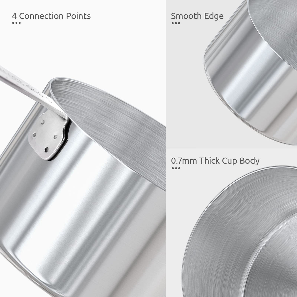 U-Taste engraved ml and cup marks for accurate portioning.