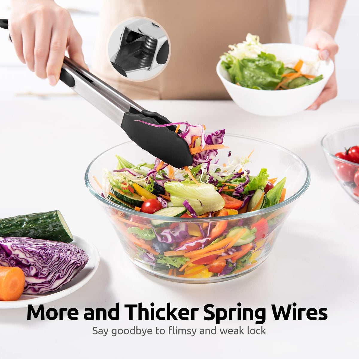 U-Taste ergonomic design supports comfortable serving and storage.
