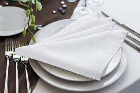 Utopia Home napkins with hemmed edges provide a clean, polished finish.