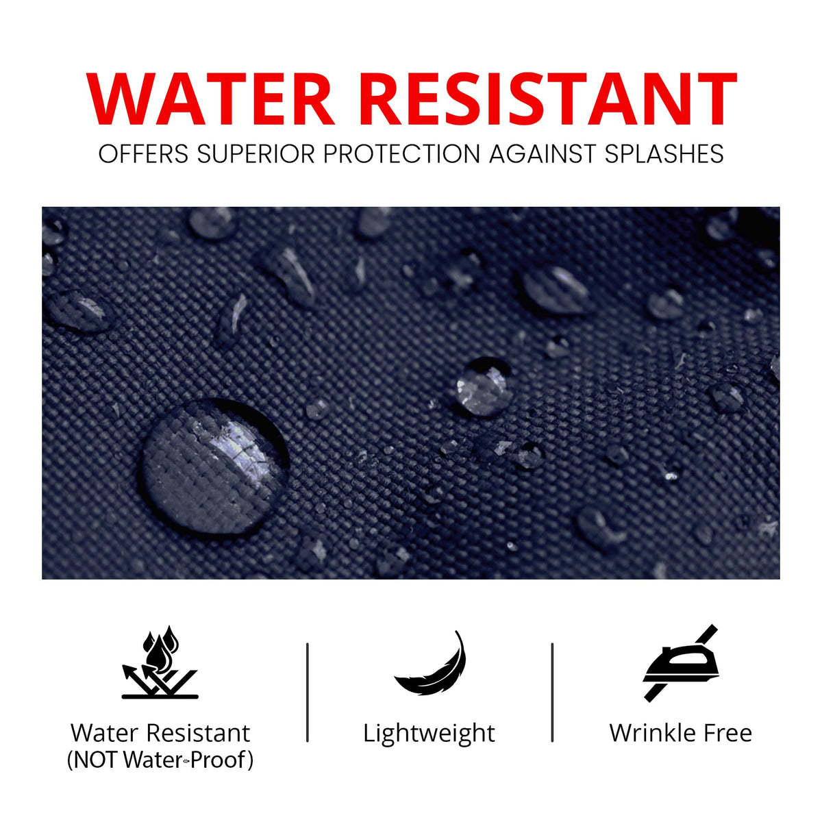 Utopia Kitchen Bib Apron fabric offers water resistance to protect clothes from light spills.