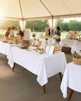 Utopia Kitchen clean white finish complements modern and traditional table settings.