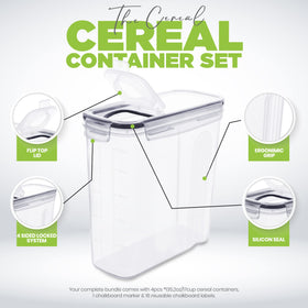 Utopia Kitchen multi-use storage perfect for cereal, flour, sugar, and snacks.