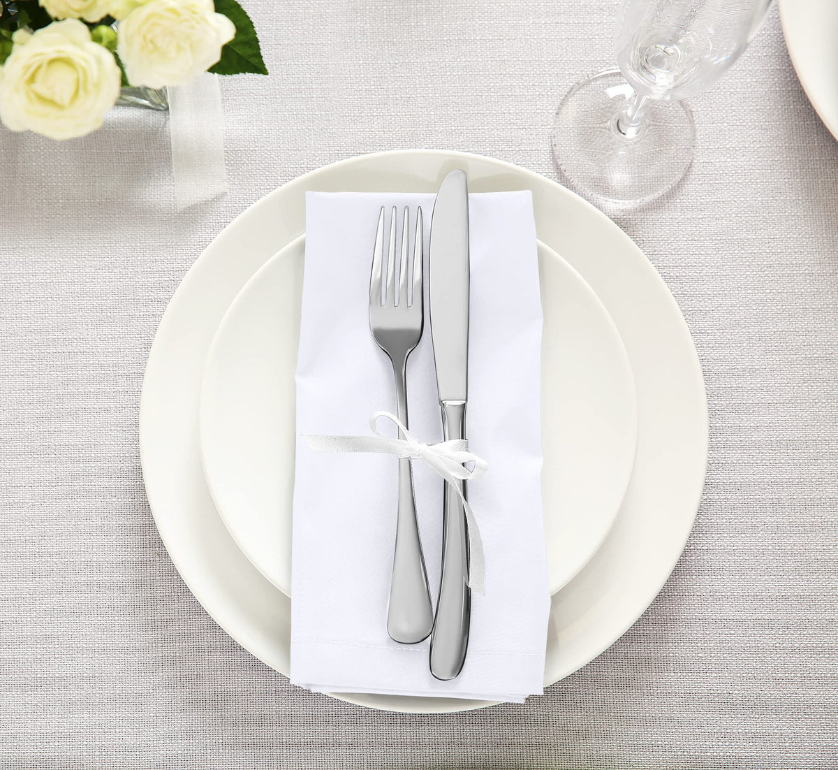 Utopia Kitchen napkins are machine washable in cold water to maintain color.