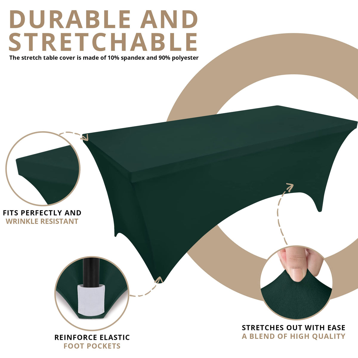 Utopia Kitchen tablecloth protects surfaces from spills and scratches during catering.