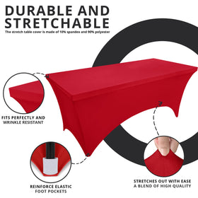 Utopia Kitchen spandex tablecloth ideal for weddings and trade shows.