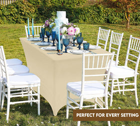 Utopia Kitchen spandex tablecloth designed for 72L-30W-30H tables with lasting shape.