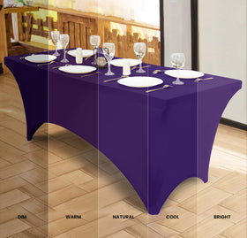Utopia Kitchen spandex tablecloth reinforced leg pockets keeping the cover in place