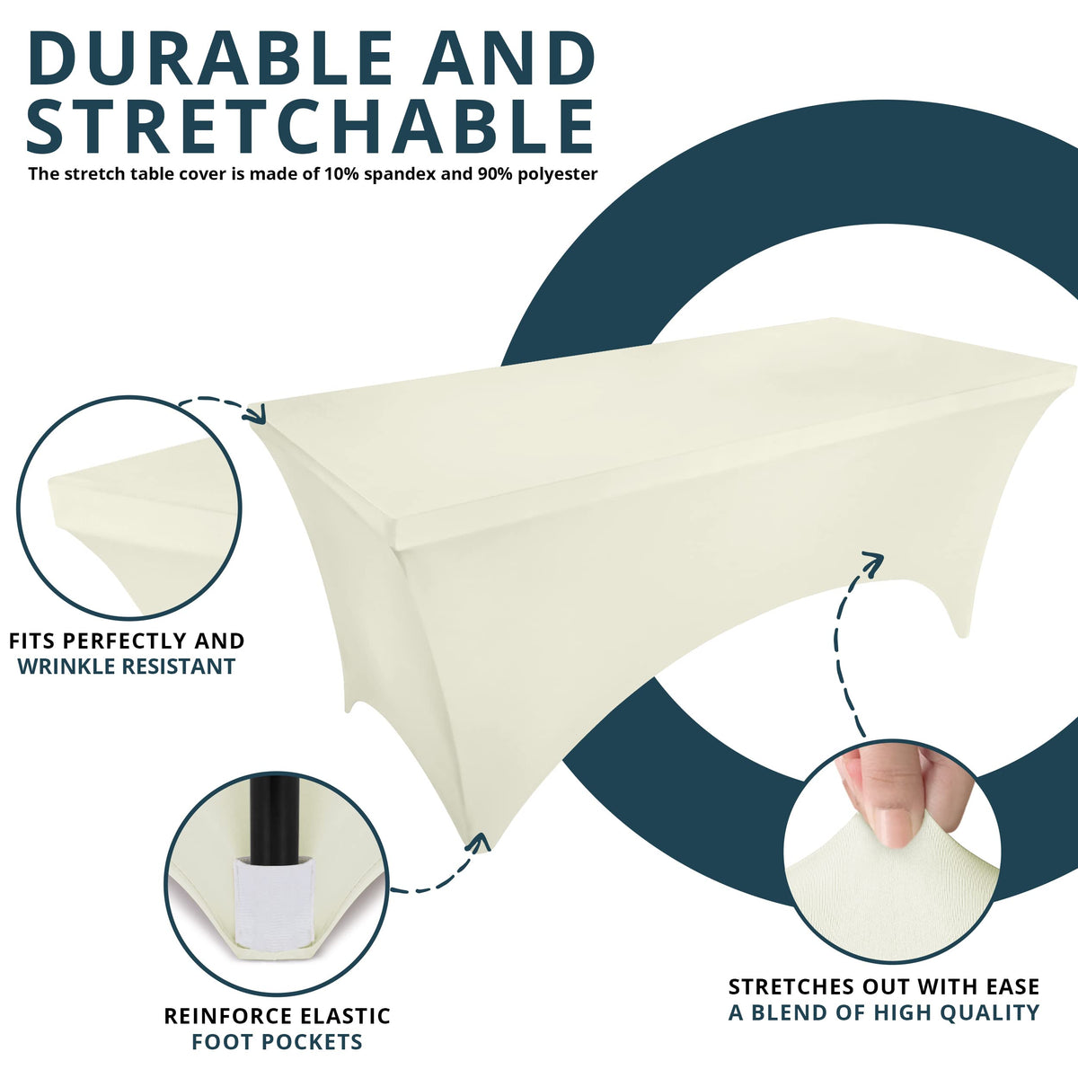 Simulated spills demonstrate stain resistance while maintaining a smooth, professional surface