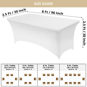 Utopia Kitchen Spandex Tablecloth stretch fabric close-up shows smooth, wrinkle-resistant texture.