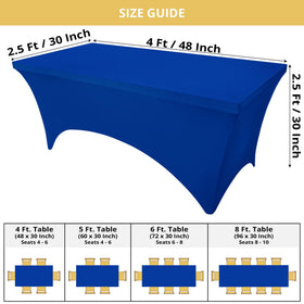 Utopia Kitchen spandex tablecloth tight-fit on a 4ft table for secure coverage.