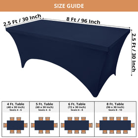 Utopia Kitchen spandex tablecloth tight-fit on a standard 8-foot table.