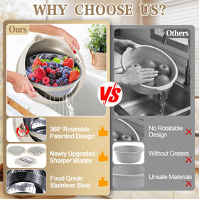 UTTKOJ durable stainless steel colander withstands daily use