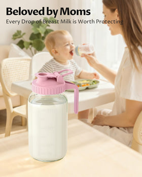 VA1KENE dishwasher-cleanable glass pitcher for convenient care.