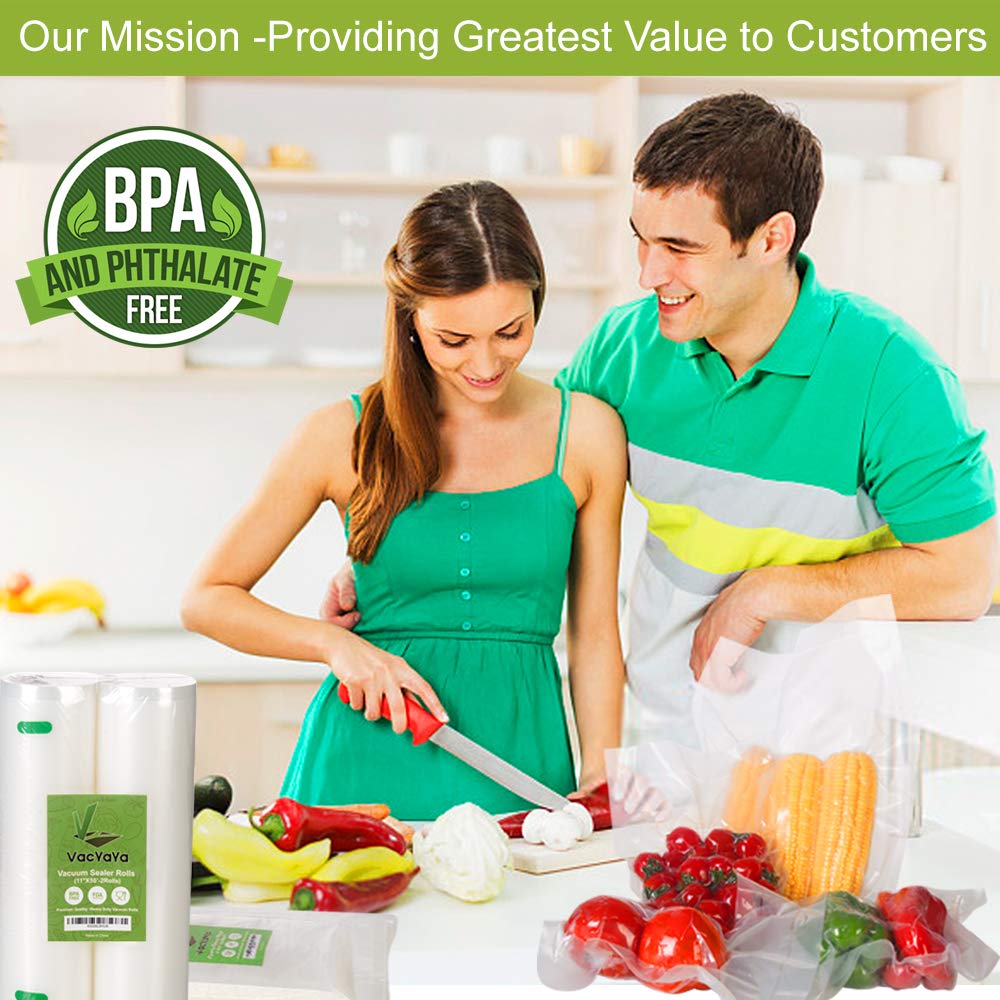 VacYaYa BPA-free material helps keep food fresh and safe.