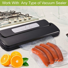 VacYaYa embossed channels seal tightly, reducing air leakage during vacuum sealing.