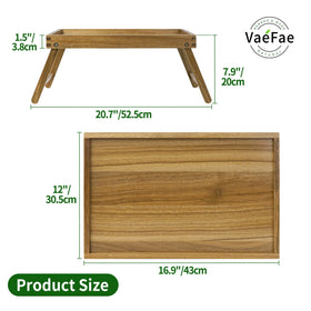 Carrying handles on the VaeFae Acacia tray allow effortless transport