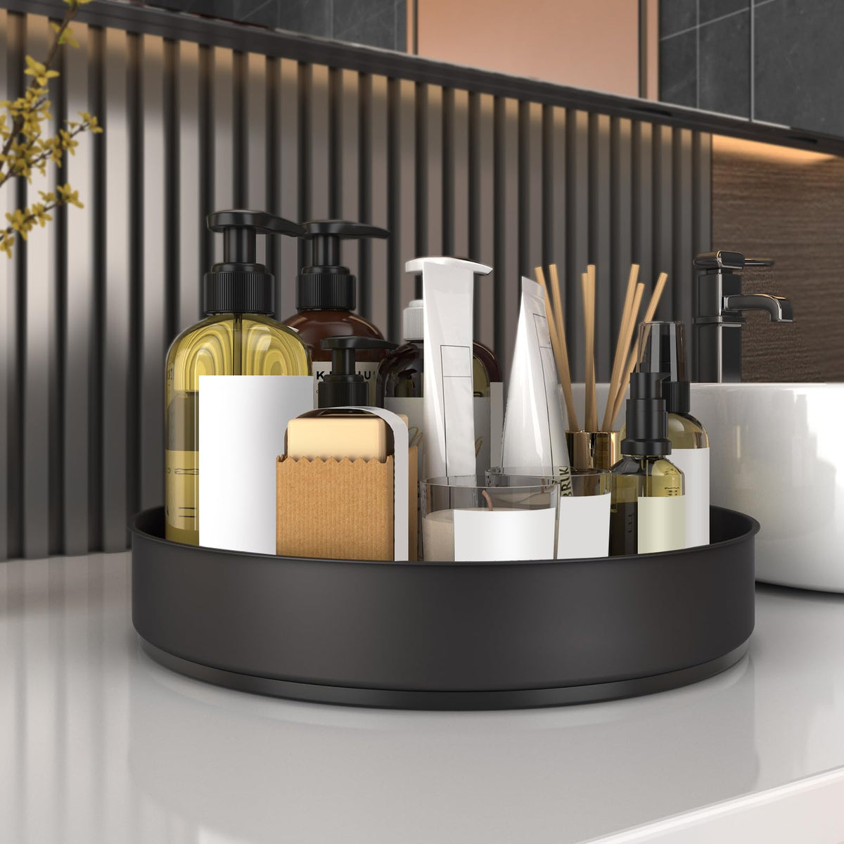 VAEHOLD Lazy Susan desk storage turntable for keys, pens, and small supplies.