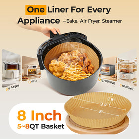 Vailnd oil-proof non-stick 8-inch liner for quick cleanup