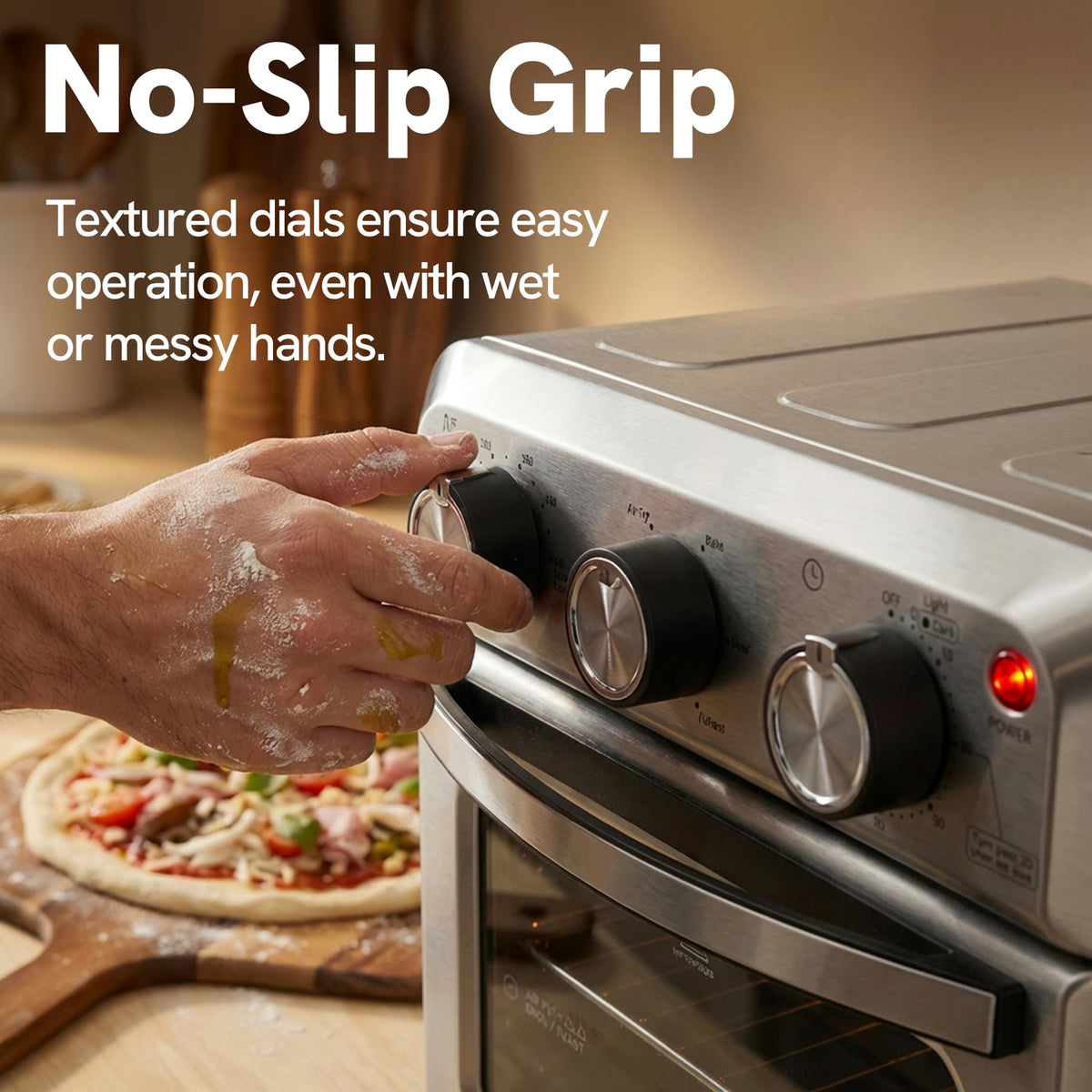 VAL CUCINA includes wire rack air fry basket and crumb tray