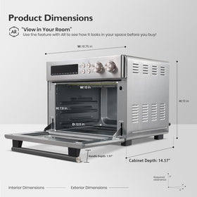 VAL CUCINA interior view with rack and enamel tray for versatile cooking