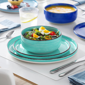 Vancasso Bonita Blue dessert plate with vivid patterns for festive gatherings.