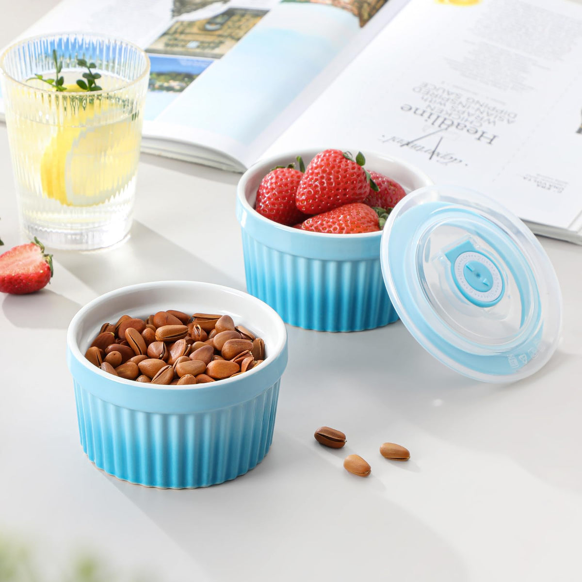Vancasso dishwasher-safe ramekins simplify cleanup after baking.
