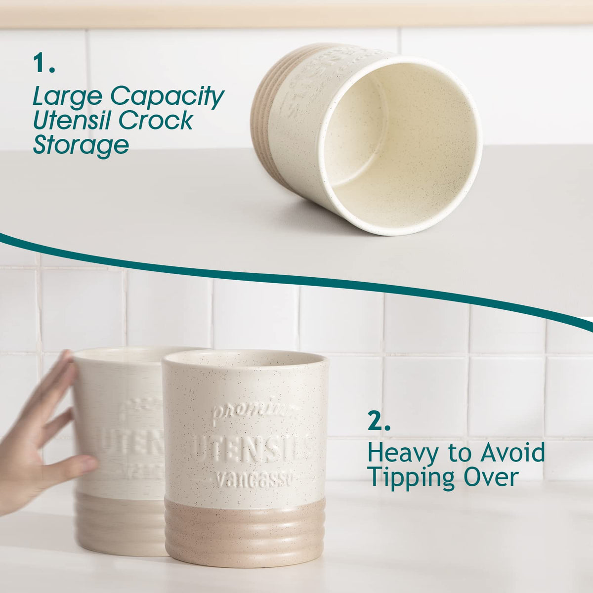 Sabine closeup ceramic texture shows matte cream finish and rustic charm