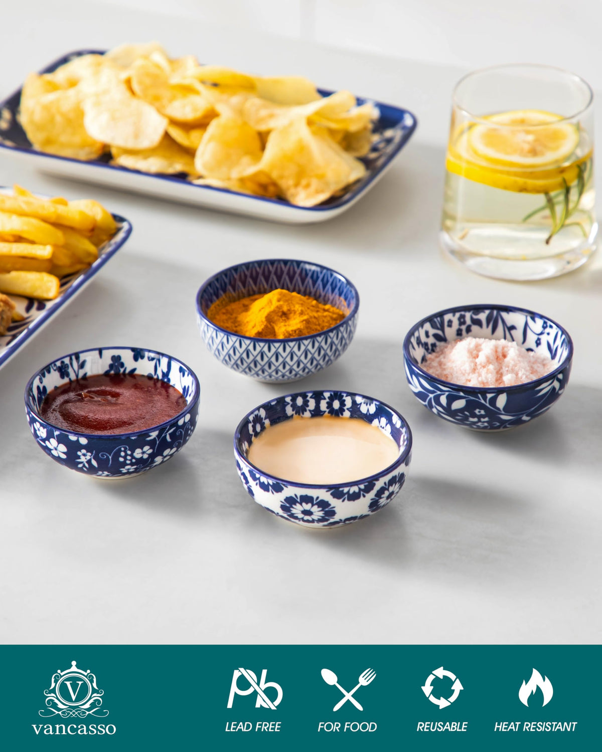 Vancasso Selene chinoiserie floral design adds elegance to meals and gatherings.