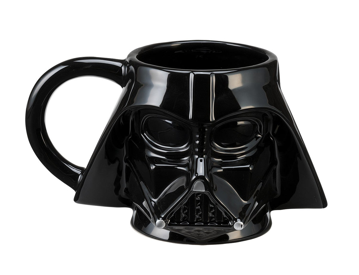Vandor Darth Vader sculpted mug featuring Vader's head, 18 oz capacity for bold coffee moments.