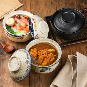VanEnjoy dishwasher-safe ceramic ramen bowl for easy cleanup