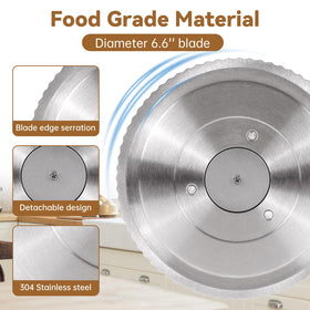 Vanerepok steel wire guide conveyor keeps slices lined neatly.