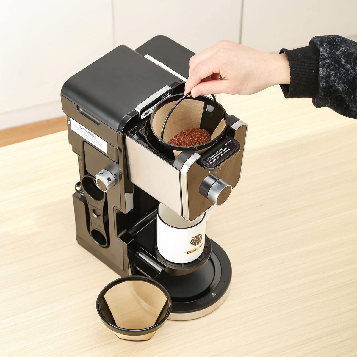 VAQINED 8-12 cup size reference ensures proper brewing.