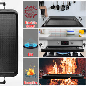 Vayepro griddle perfect for pancakes and grilled cheese on a glass cooktop.
