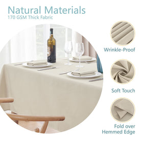 Veblandy tablecloth spill-proof finish ready for beverages and sauces