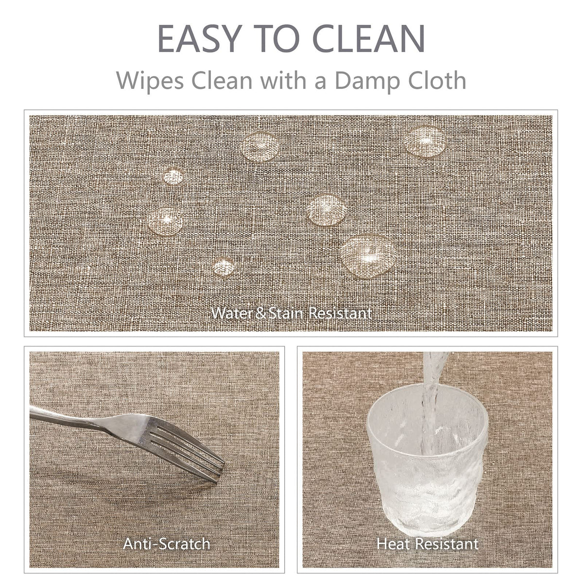 Veblandy wrinkle-free finish maintains a neat table setting for dinners and events.