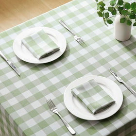 Veblandy wrinkle-free gingham tablecloth ready for everyday dining