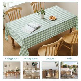 Veblandy buffalo plaid outdoor tablecloth resists wrinkles for relaxed gatherings.