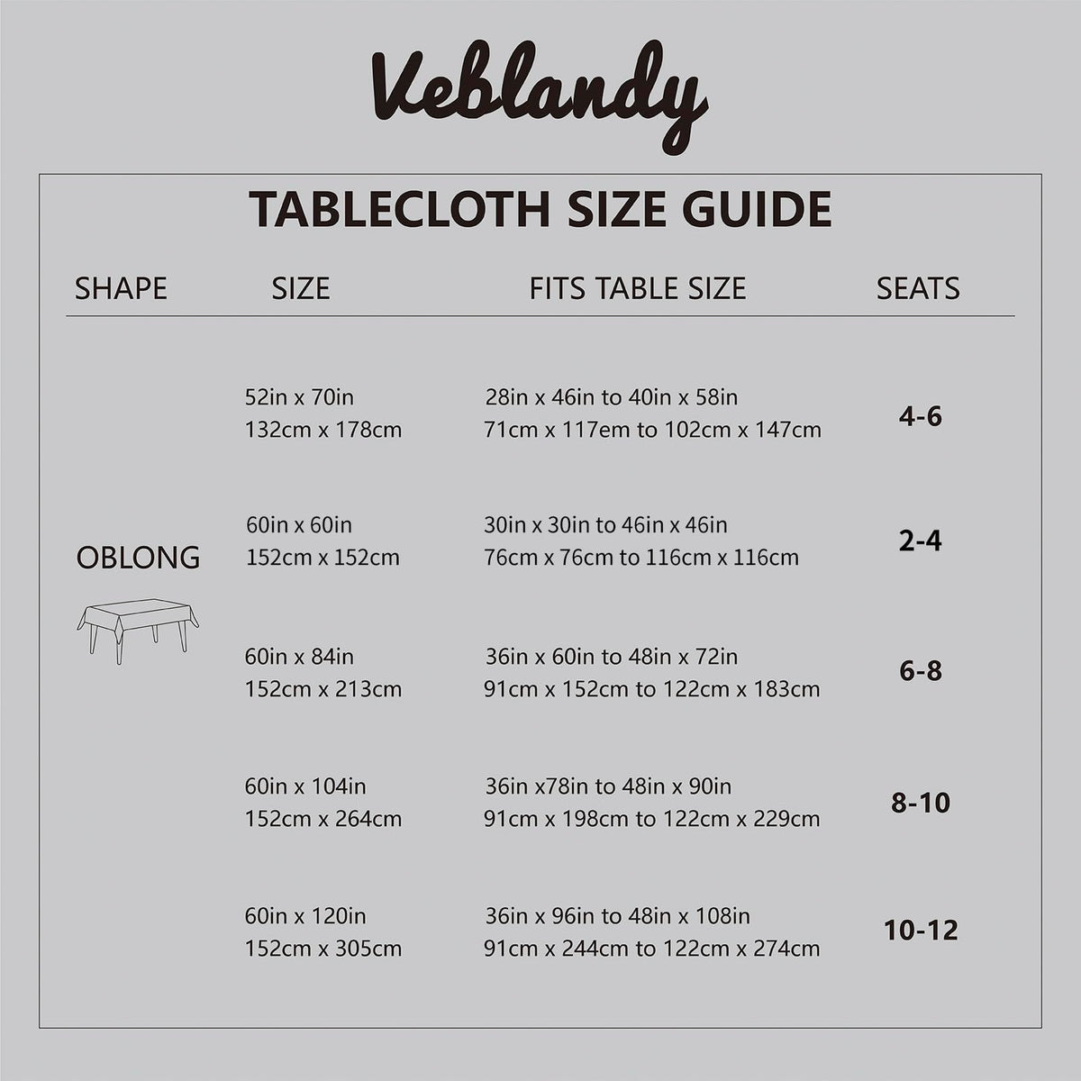 Veblandy outdoor picnic tablecloth designed for durability
