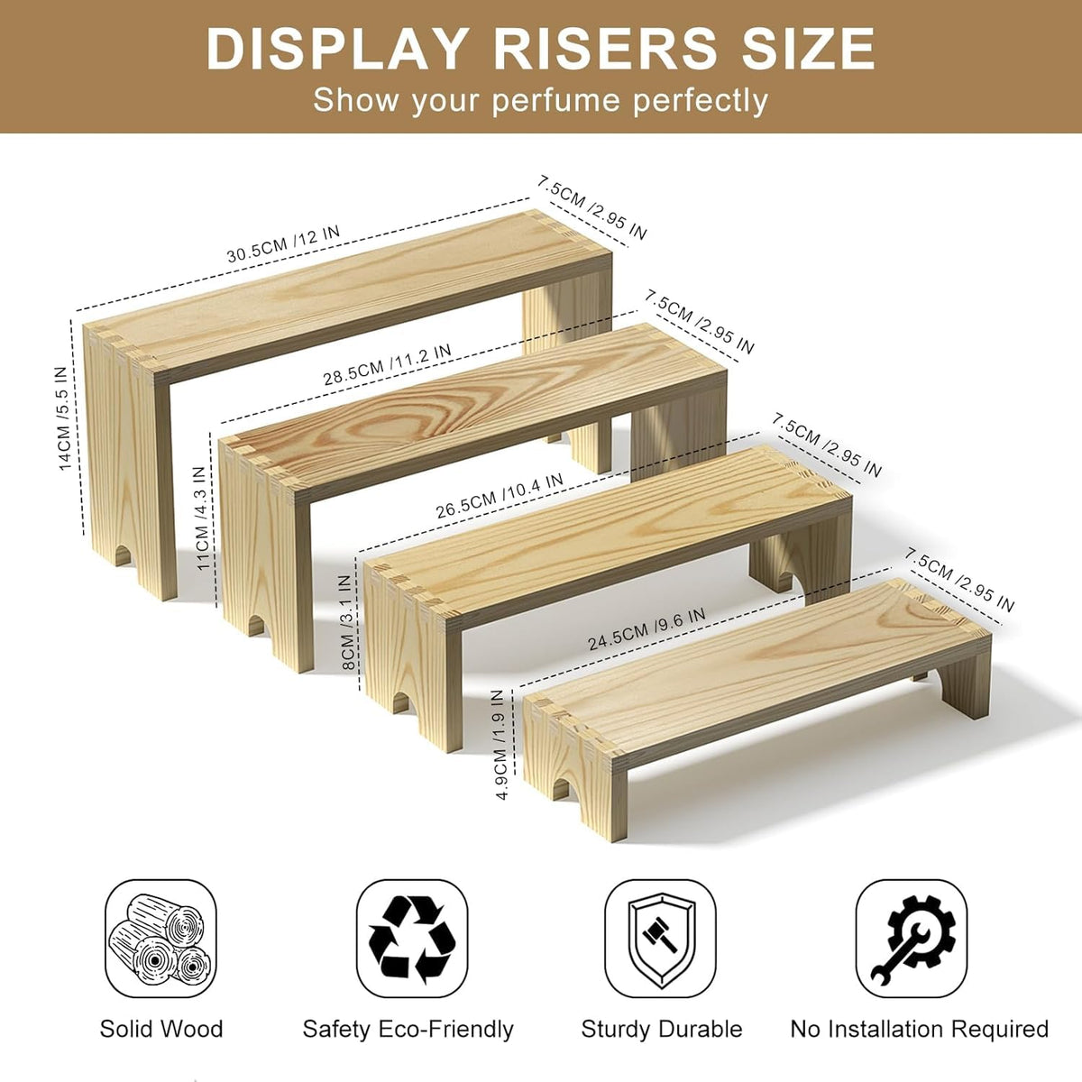 Vecxoty heavy-duty display shelf supports heavier items securely